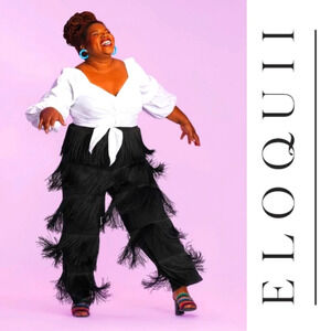 Eloquii Drama Fringe Pants Evening Pants 14-16